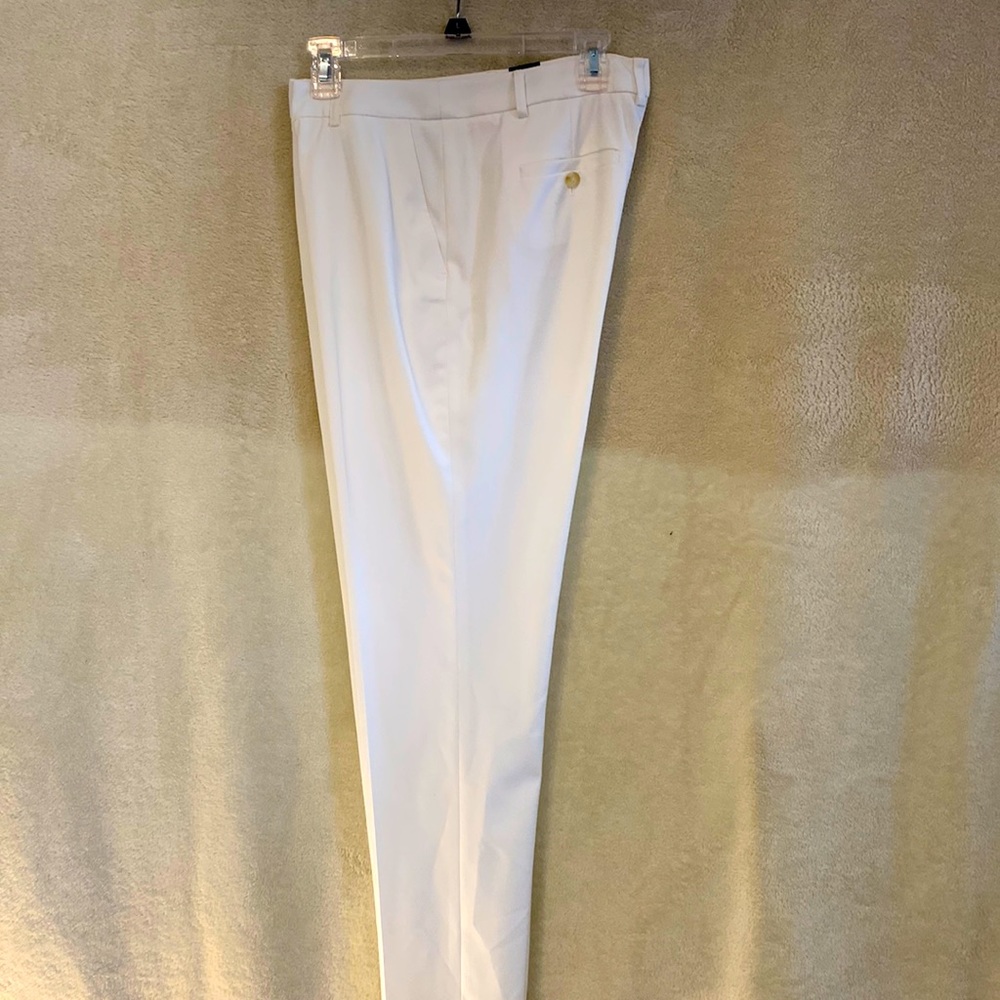 Jones New York White satin lined pants size 10